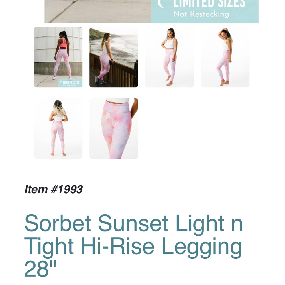 Zyia Sorbet Sunset Light n Tight Hi-Rise Legging 28